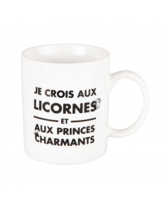 Mug "Je crois aux licornes...