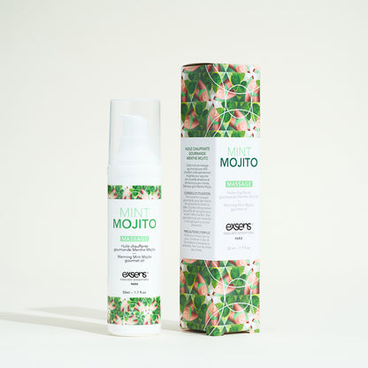 Huile de massage comestible et chauffante Exsens - Mojito