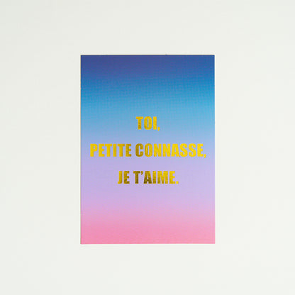 Carte postale à message - Petite connasse