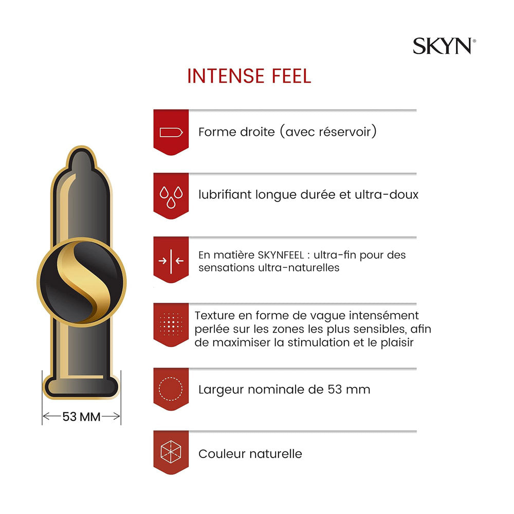 Préservatifs sans latex texturés Skyn Intense Feel