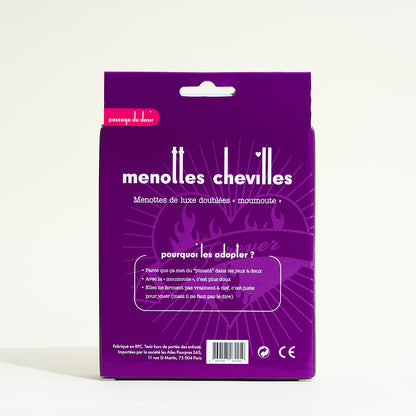 Menotte chevilles fourrure - Rouge