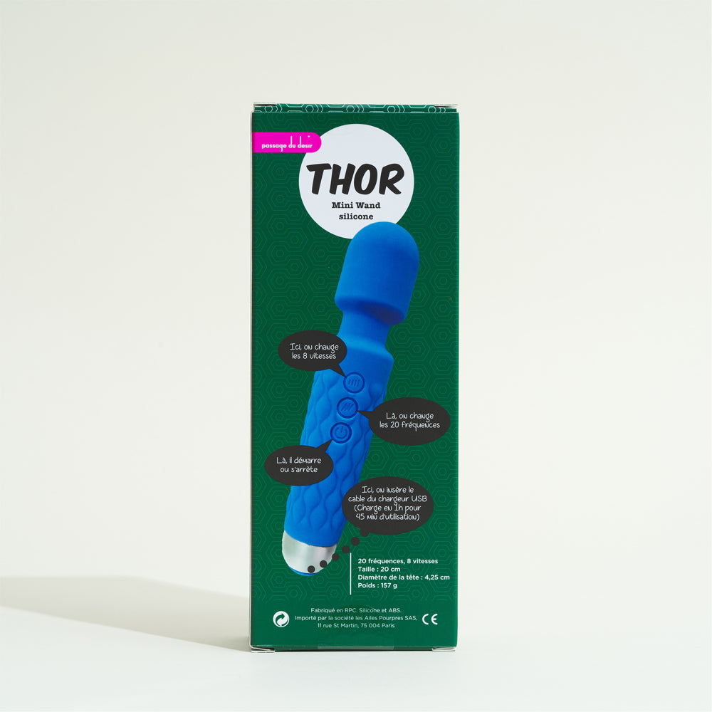 Thor Mini Wand Silicone - Bleu