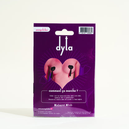 Dyta nippies coeur à sequins - Noir