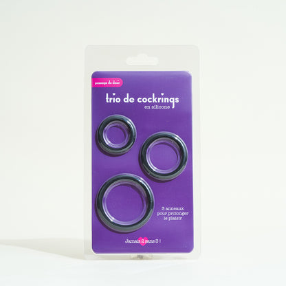 Trio de cockrings en silicone