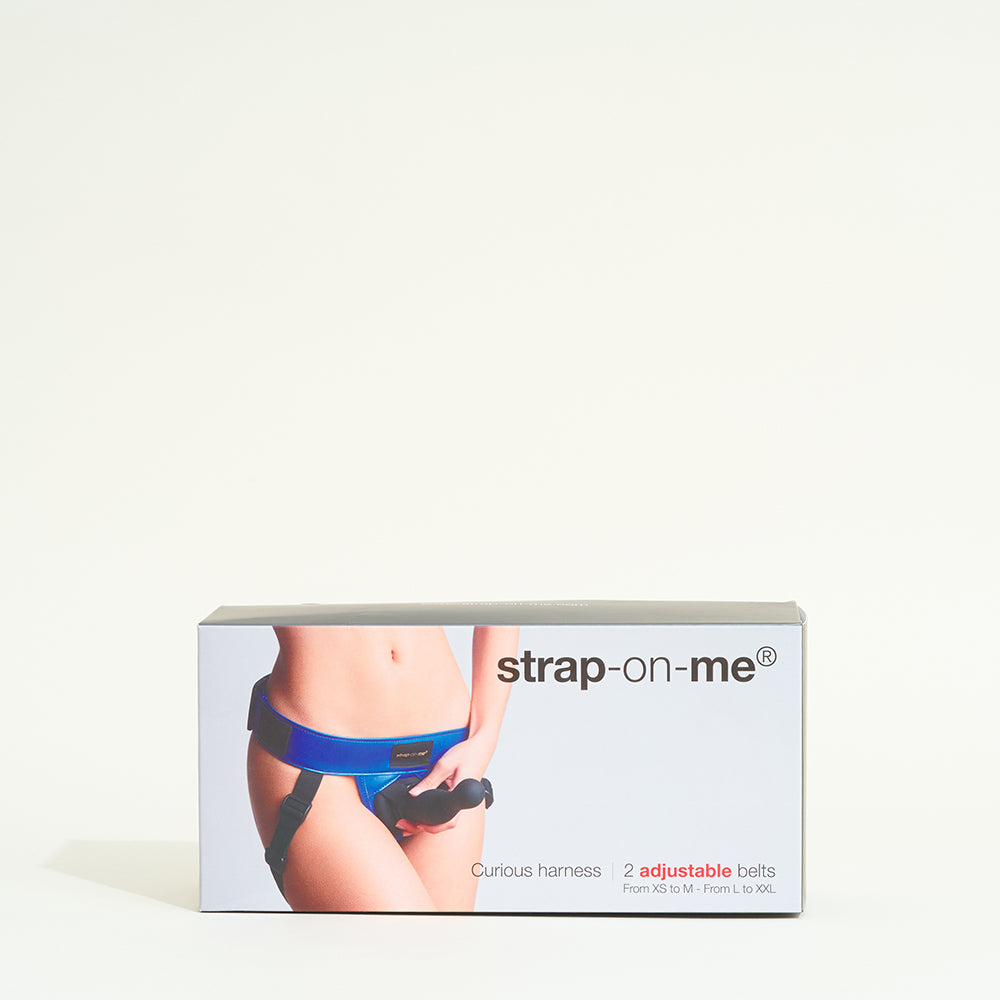 Harnais Curious de Strap On Me - Bleu