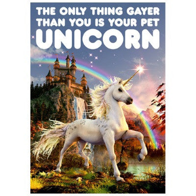 Cartes fun Gay/Lesbian... Dean Morris - Your pet unicorn