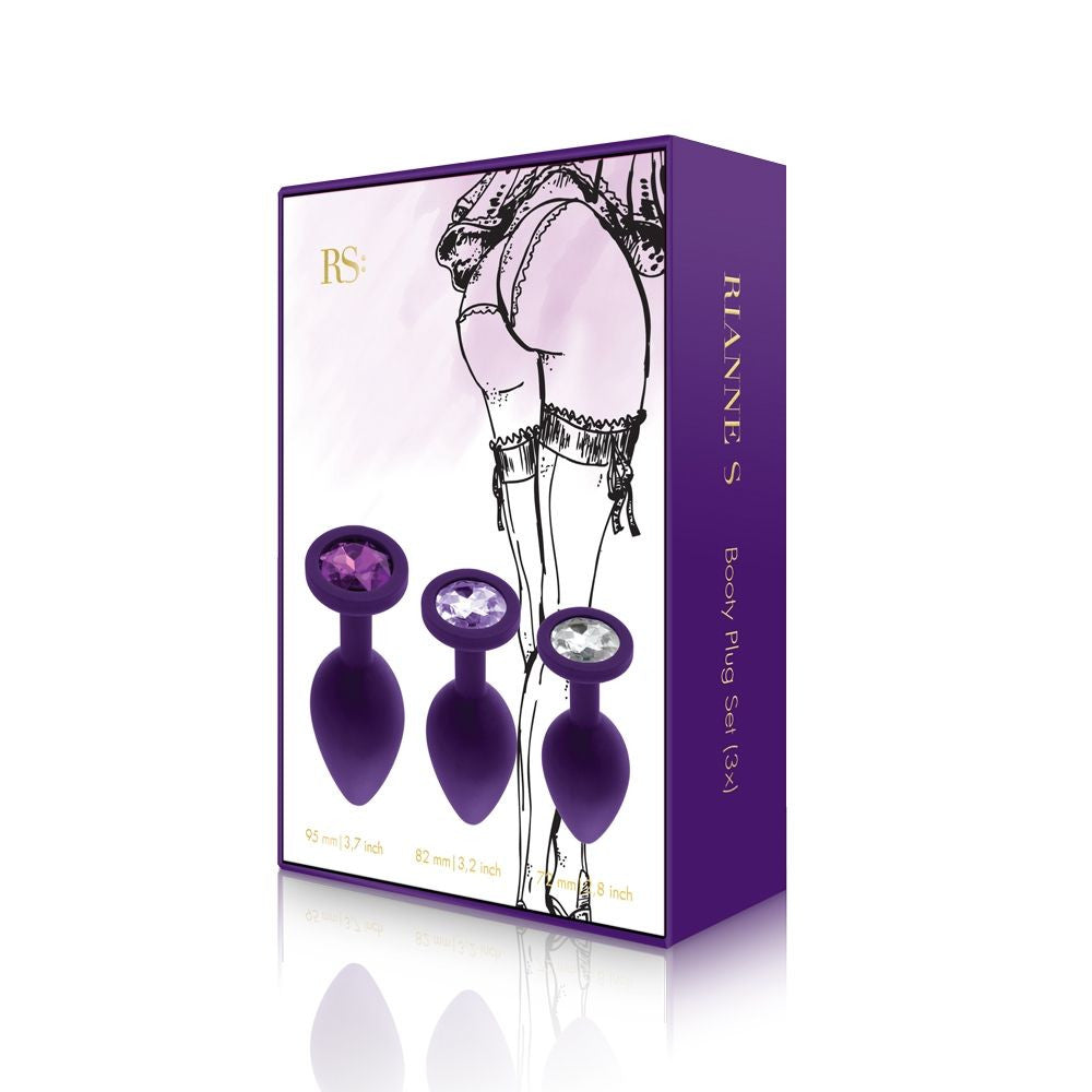 Coffret 3 plugs Booty - Violet