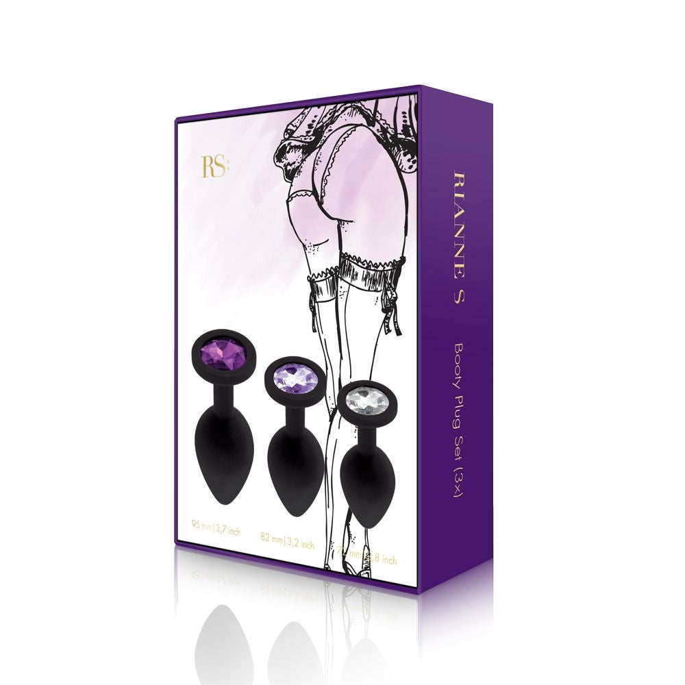 Coffret 3 plugs Booty - Noir