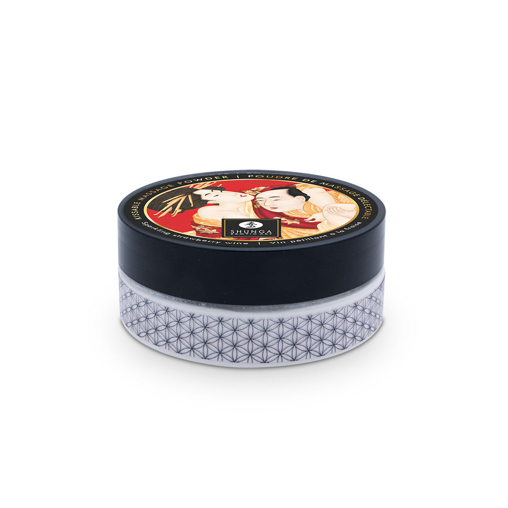 Coffret poudre de massage comestible Shunga - Fraise / Vin pétillant