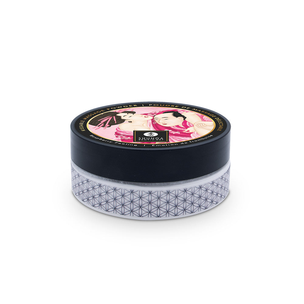 Coffret poudre de massage comestible Shunga - Framboise