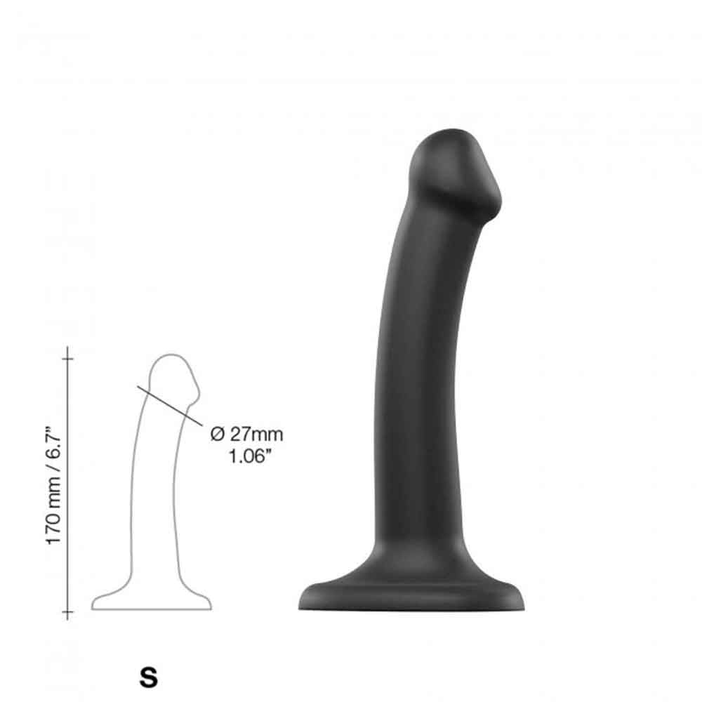 Dildo ventouse Dual Density - Noir