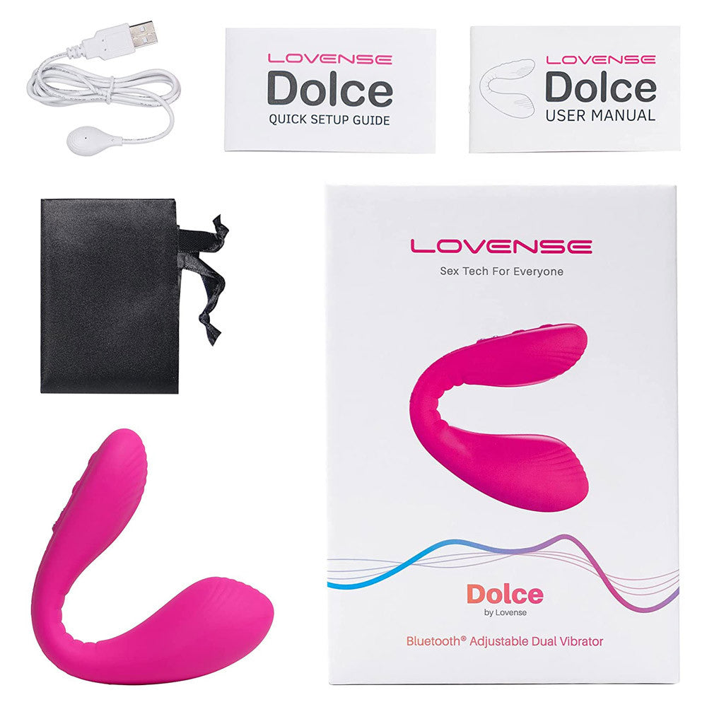 Double Stimulateur Connecté Dolce de Lovense - Rose