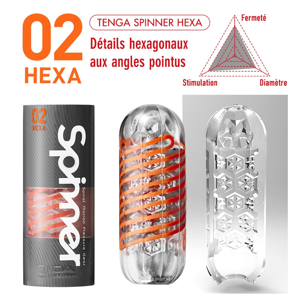 Masturbateur Spinner de Tenga - HEXA 02