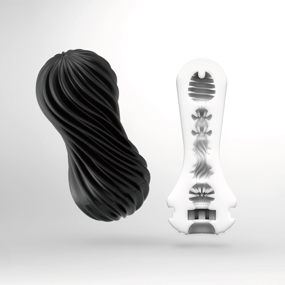 Masturbateur Tenga Flex Silky white & Rocky black - Noir