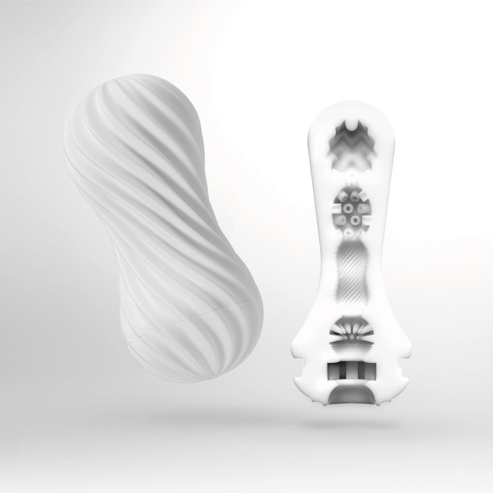 Masturbateur Tenga Flex Silky white & Rocky black - Blanc