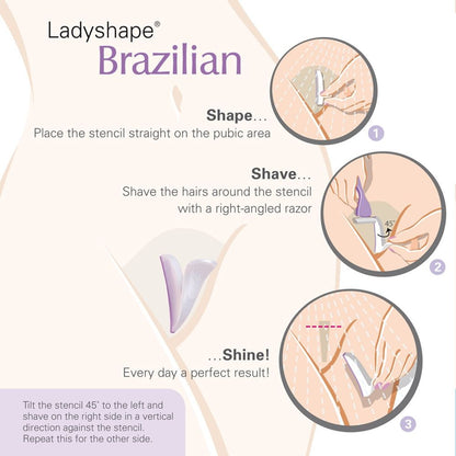 Pochoirs de rasage Ladyshape - Brazilian