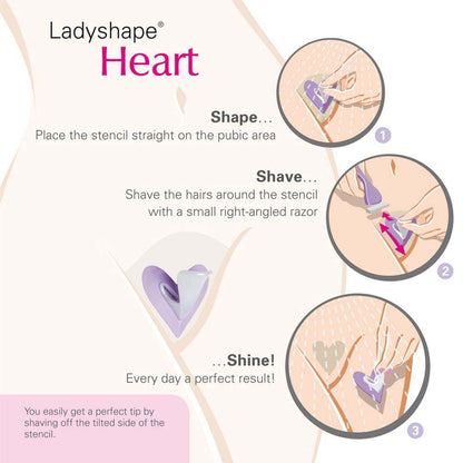 Pochoirs de rasage Ladyshape - Coeur