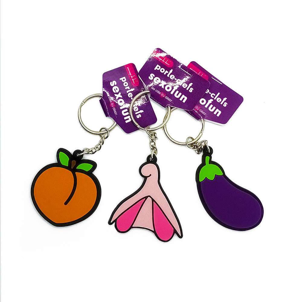 Porte-clefs Sexofun Emojis ou clito - Pêche