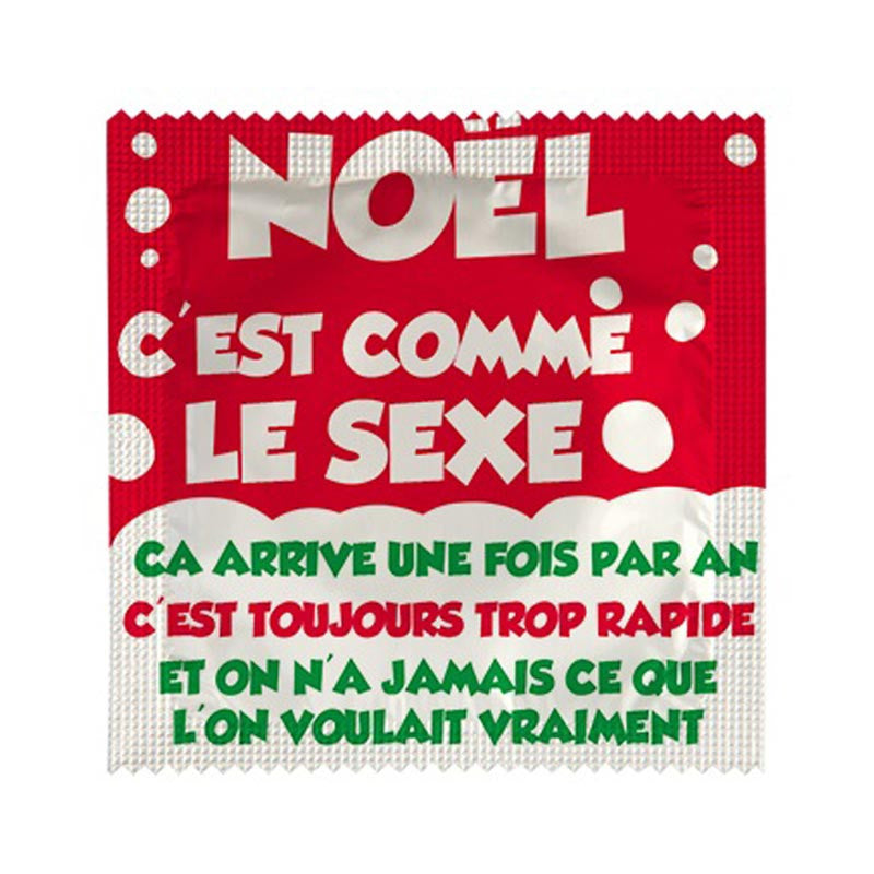 Préservatifs humoristiques à l'unité - Noël c'est comme le sexe