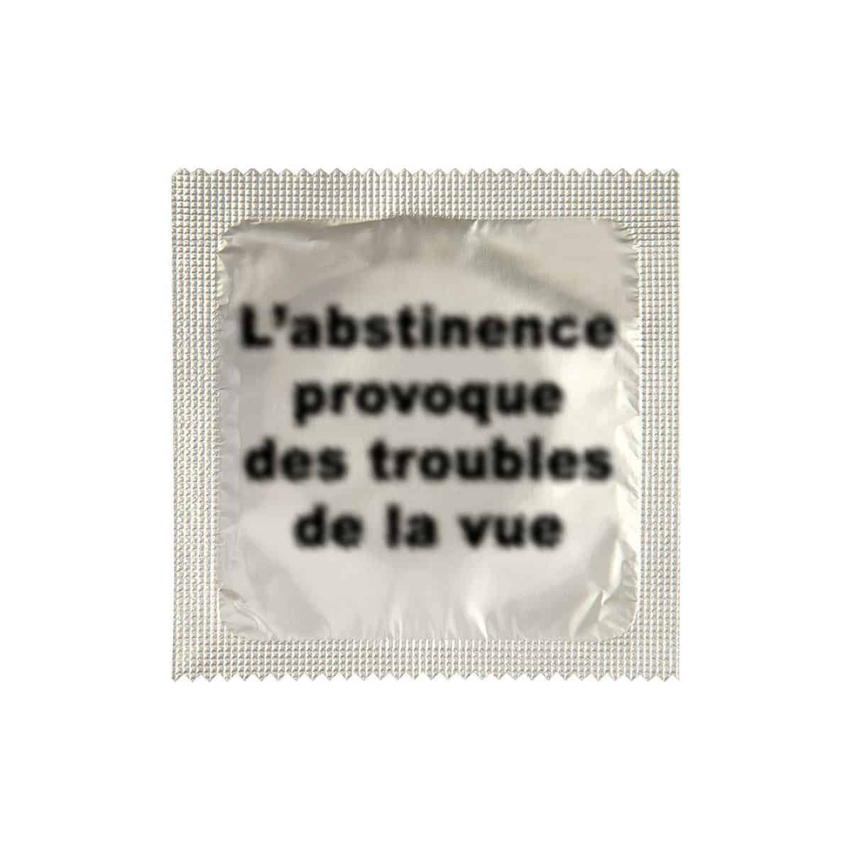 Préservatifs humoristiques - L'abstinence provoque des troubles de la vue