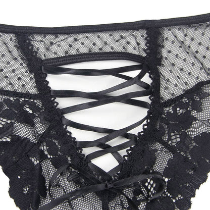 String Tanga taille haute Jazzy - Noir