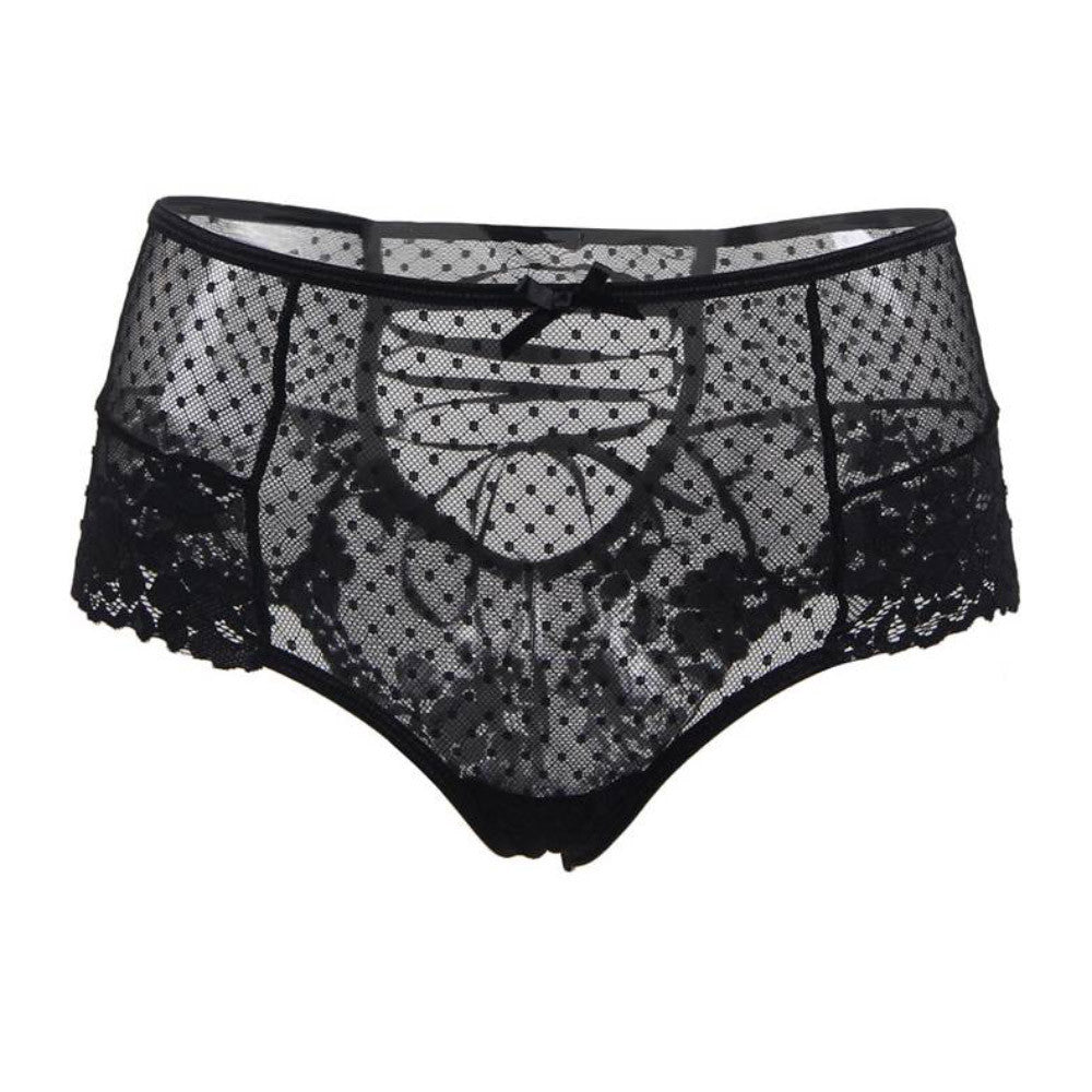 String Tanga taille haute Jazzy - Noir