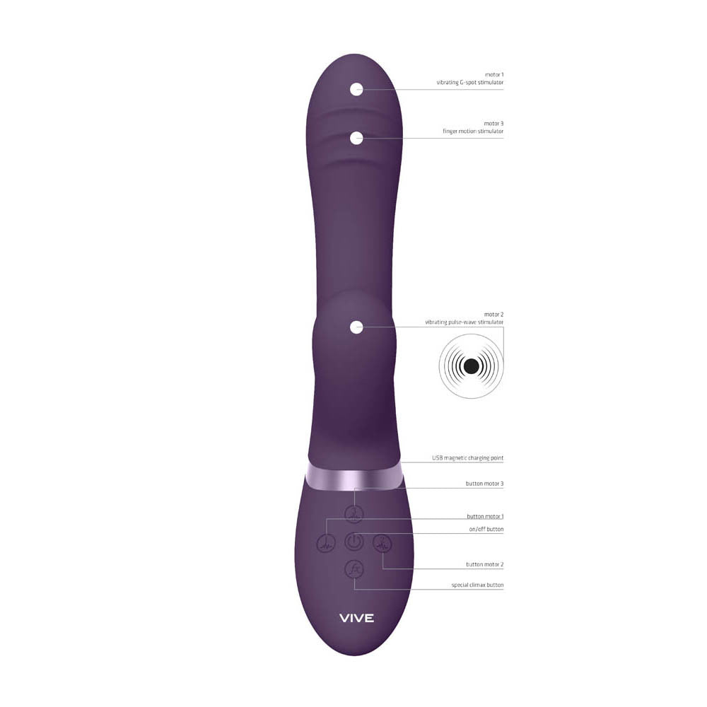 Tani de Vive rabbit doigté triple stimulation - Violet