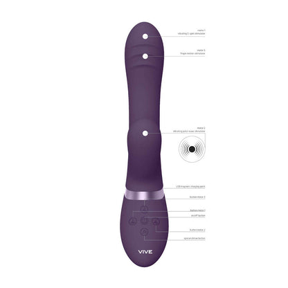 Tani de Vive rabbit doigté triple stimulation - Violet