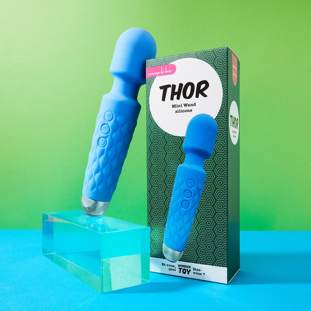 Thor Mini Wand Silicone - Bleu