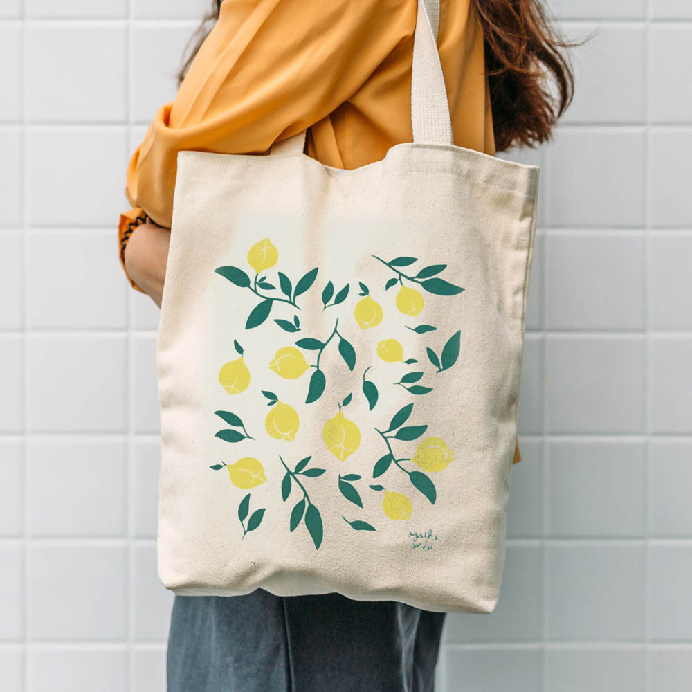 Tote bag fruité Agathe Sorlet - citron